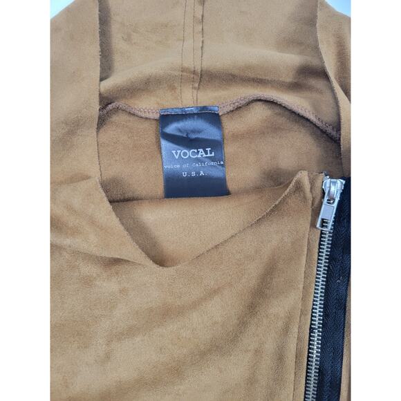 Vocal Womens Large Faux Suede Brown Studded Western‎ Jacket 16831J Cut 20306 - Picture 4 of 8